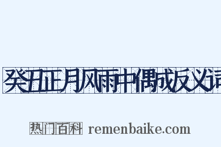 癸丑正月风雨中偶成反义词是什么意思的图片
